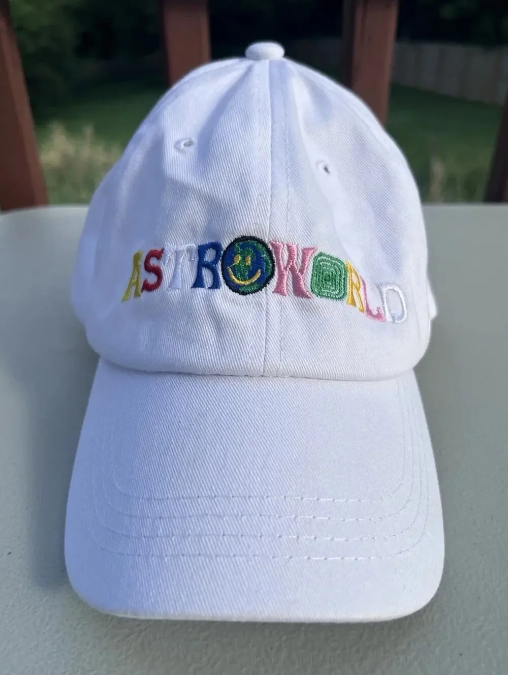 Astroworld Travis Scott / Cactus White Snapback Concert Music Festival Hat Strap